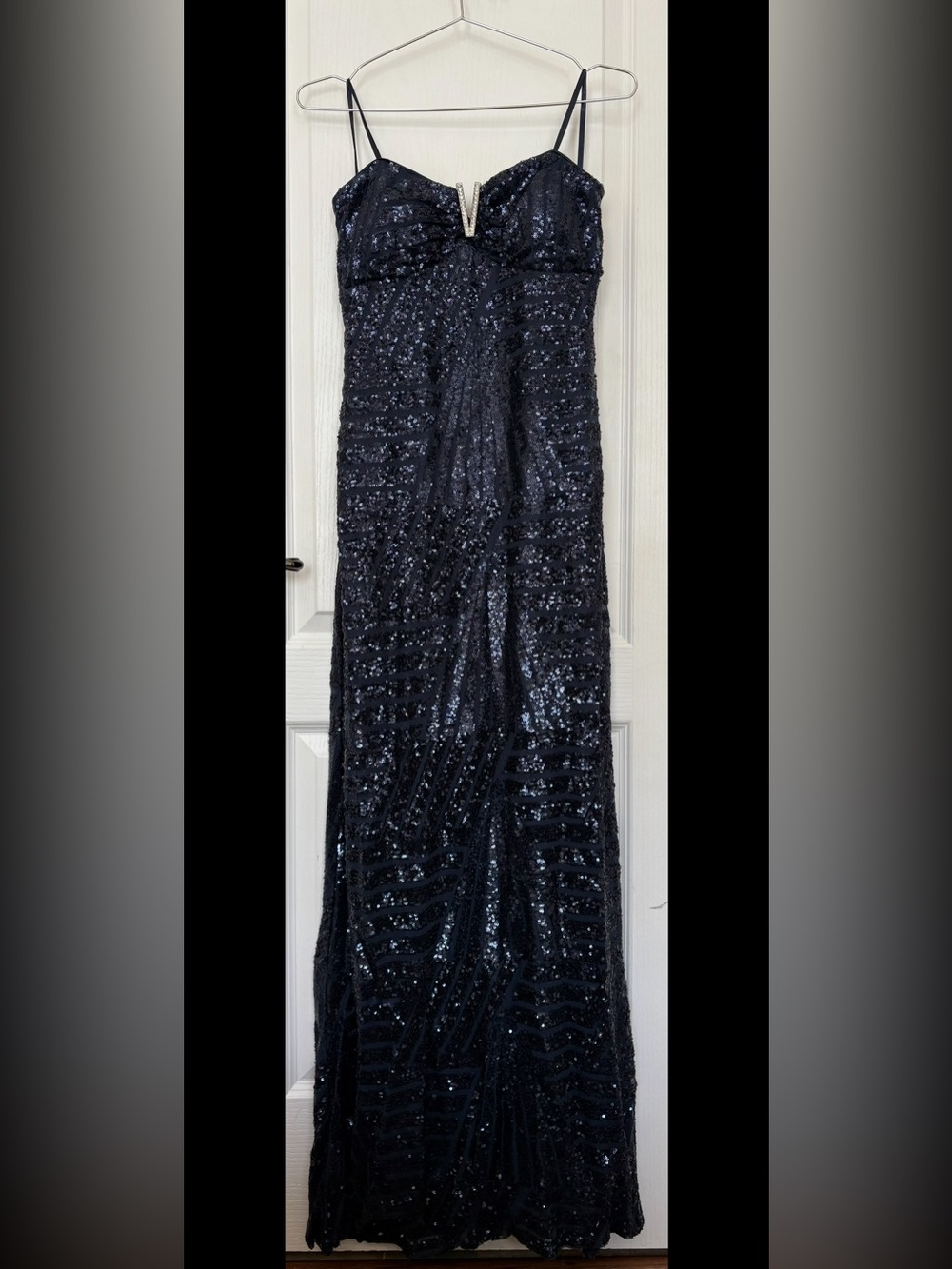 Elegant Blue Sequin Dress